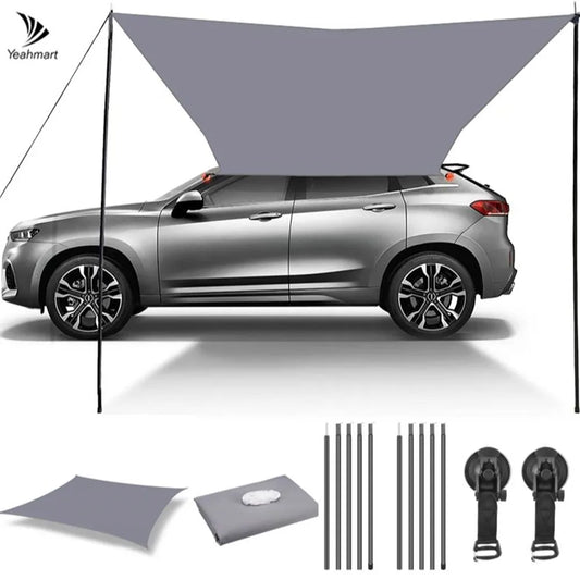 Car Rooftop Awning Tent – Waterproof & UV-Resistant Shade Canopy (6.5ft x 10ft)