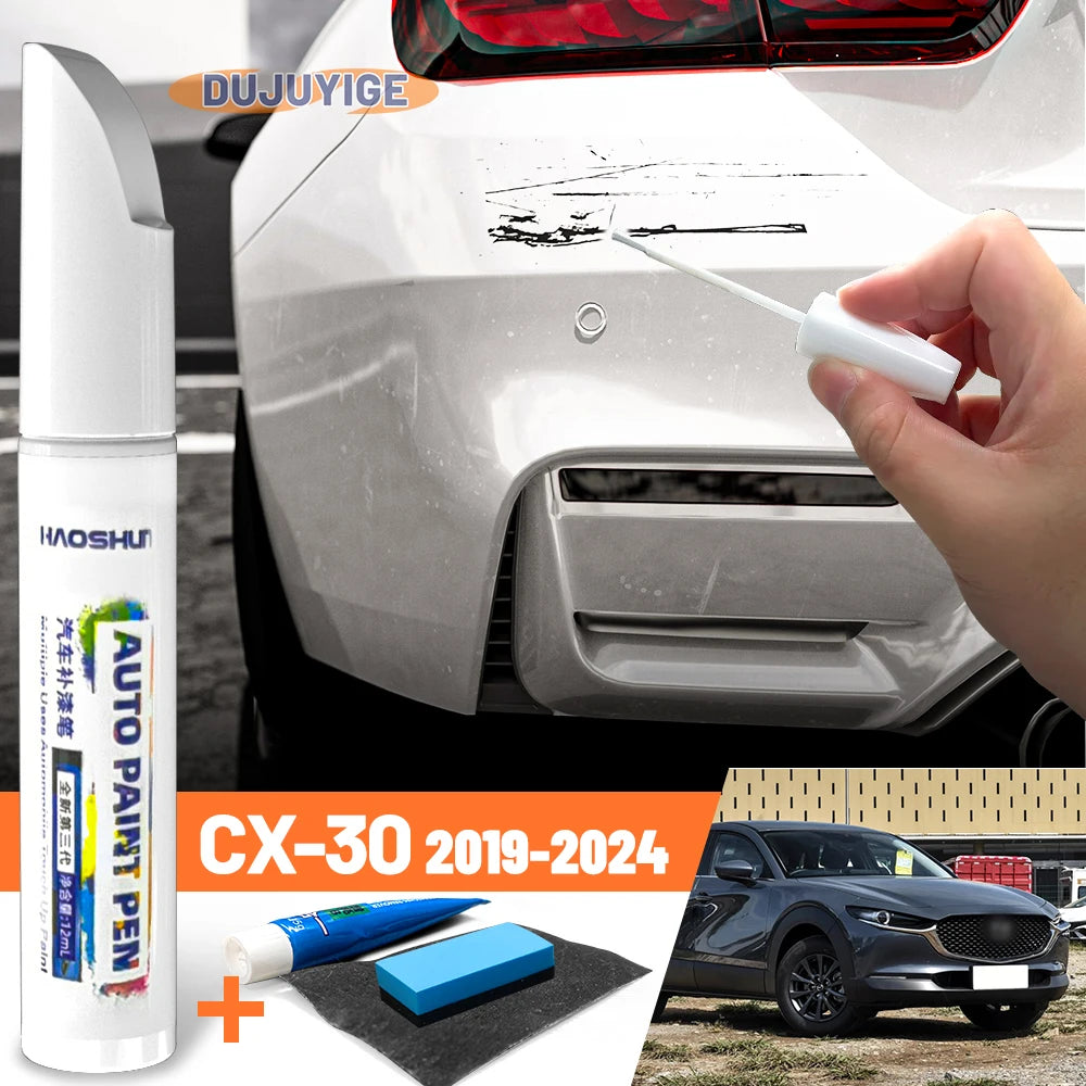 Car Paint Pen Paint Care Fixer Scratch Repair Wax Painting Scratch Remover For Mazda CX-30 CX30 DM 2019-2024 2020 2021 2022 2023