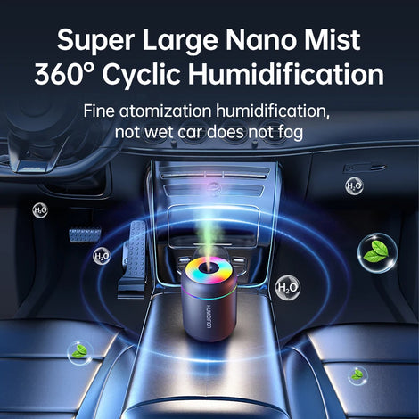 AuraMist™ Car Aroma Diffuser - Color-Changing LED Humidifier | Transform Every Drive Into a Spa Experience