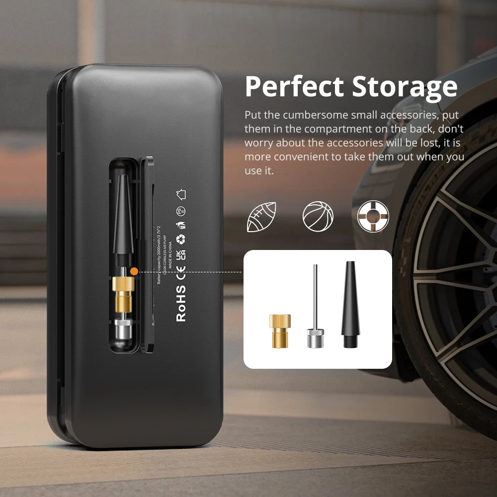 TireGuard™ Portable Cordless Tire Inflator - Smart Digital LCD Air Compressor | Never Get Stranded With A Flat Again