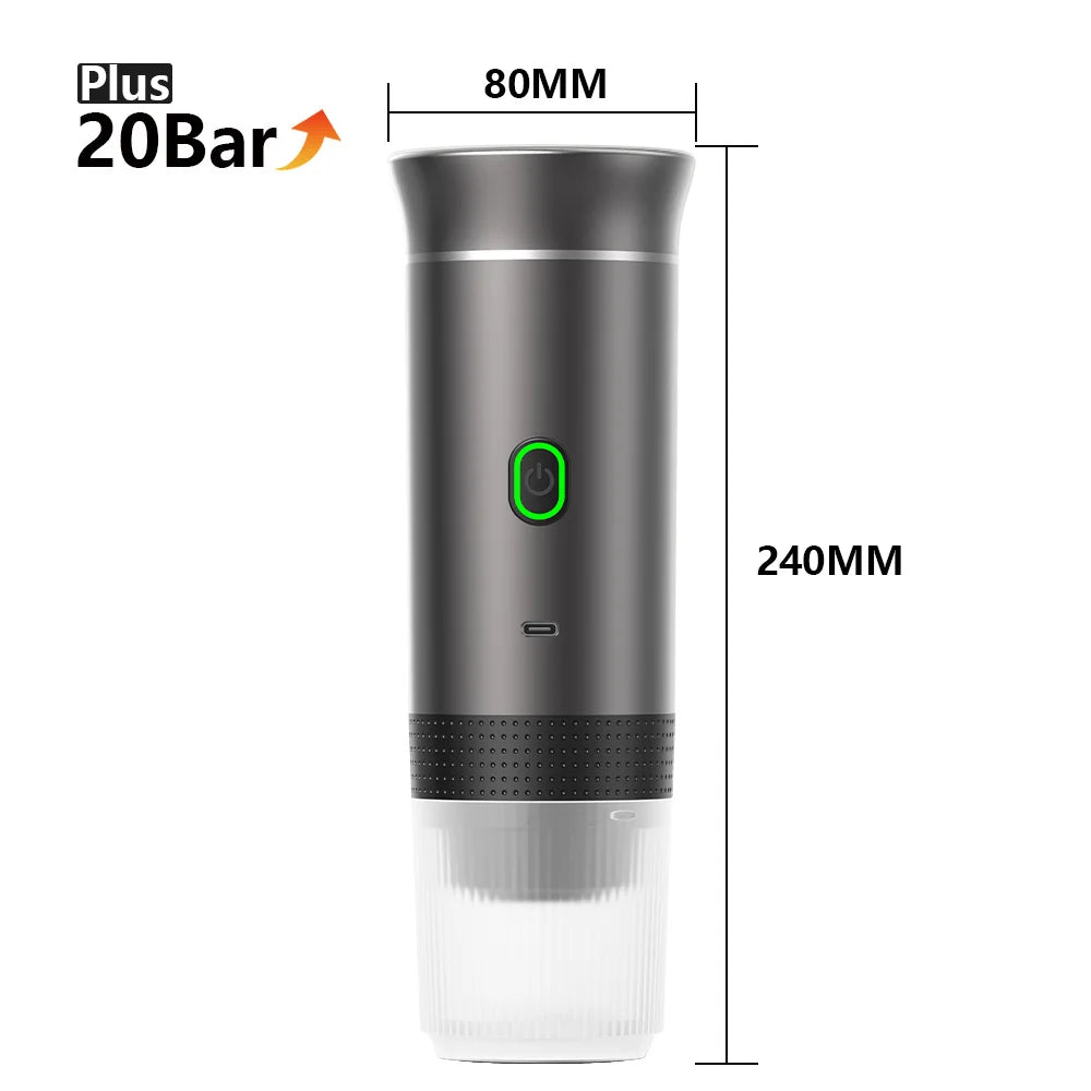 BaristaGo™ Portable Car Espresso Machine - 20Bar 3-in-1 Wireless Coffee Maker | Drink Real Espresso Anywhere