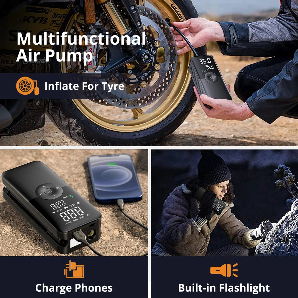 TireGuard™ Portable Cordless Tire Inflator - Smart Digital LCD Air Compressor | Never Get Stranded With A Flat Again