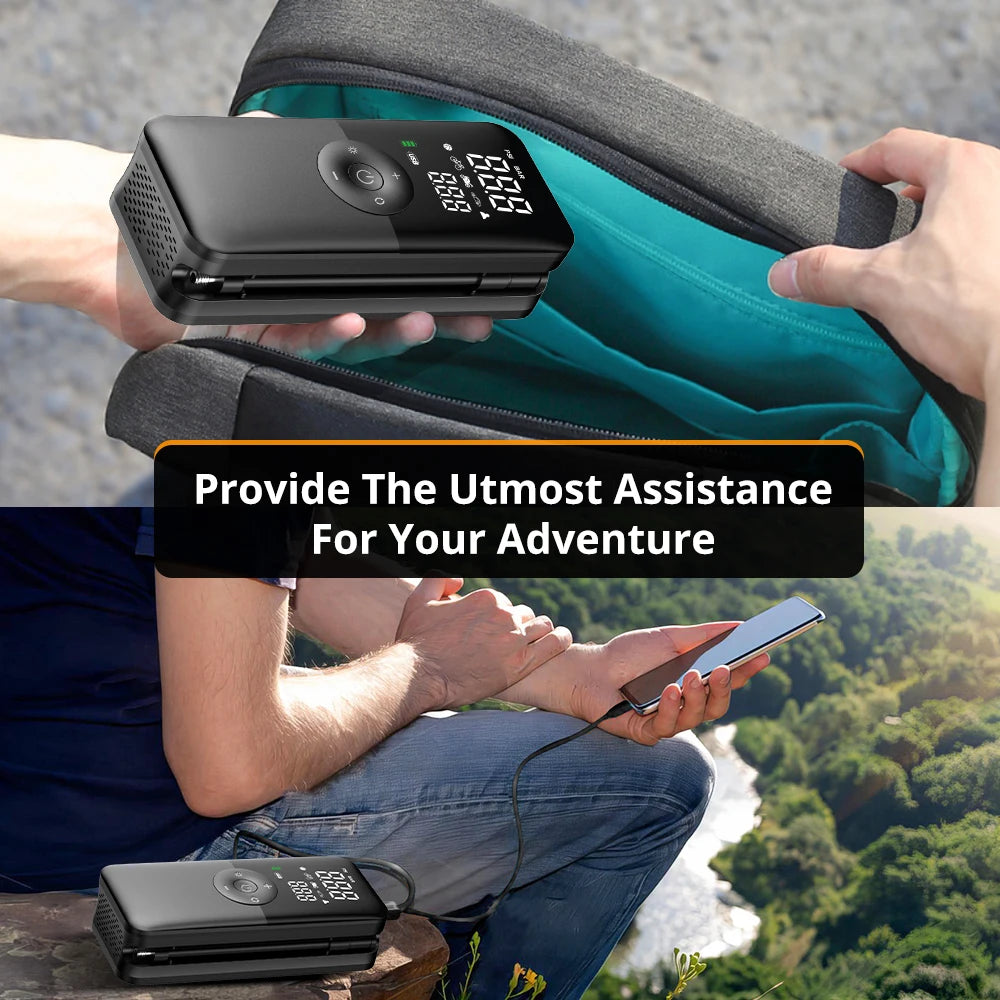 TireGuard™ Portable Cordless Tire Inflator - Smart Digital LCD Air Compressor | Never Get Stranded With A Flat Again