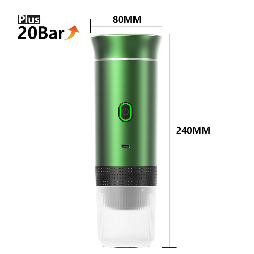 BaristaGo™ Portable Car Espresso Machine - 20Bar 3-in-1 Wireless Coffee Maker | Drink Real Espresso Anywhere